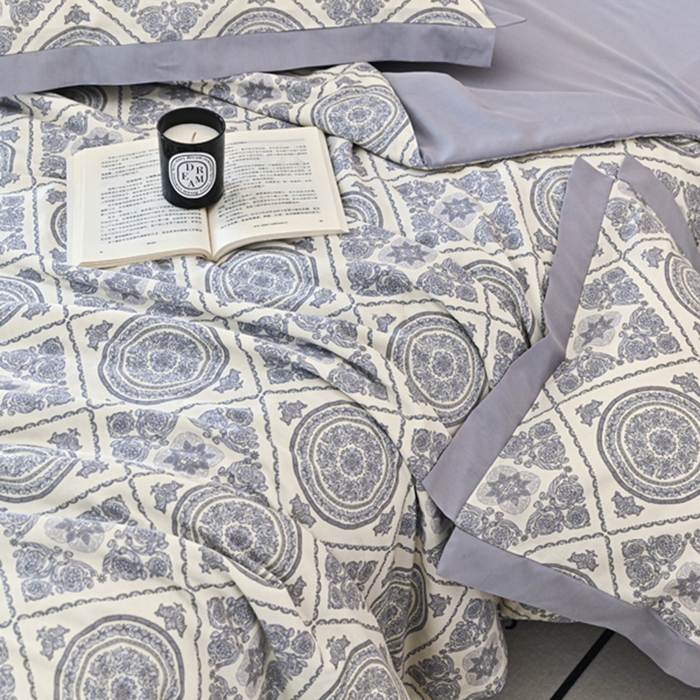 91家纺网 家纺一手货源 找家纺 佳居缘 2025新款天丝棉大豆印花夏被四件套 莱雅