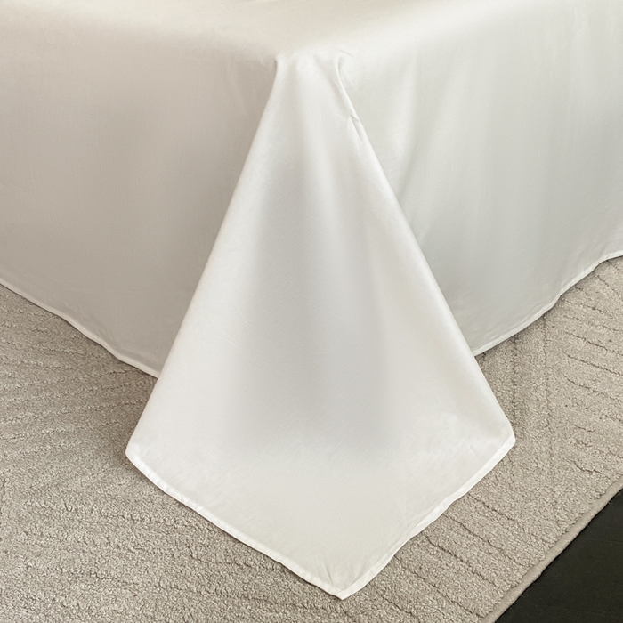 91家纺网 家纺一手货源 找家纺 琪格格纺织 2025春夏新款莱赛尔天丝四件套 莱赛尔 苏乡珠光白