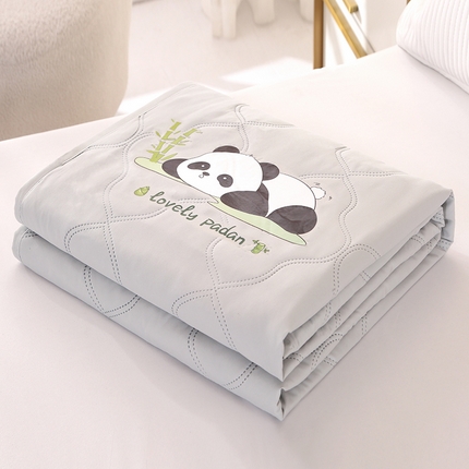 爱洛家纺 2025新款熊猫超声波夏凉被被子被芯 熊猫灰-夏被