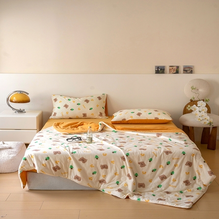 91家纺网 家纺一手货源 找家纺 （总）华超针织 2025新款全棉针织印花夏被