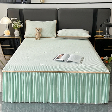 91家纺网 家纺一手货源 找家纺 （总）爱洛家纺 2025新款凉感丝豆豆四件套床裙席