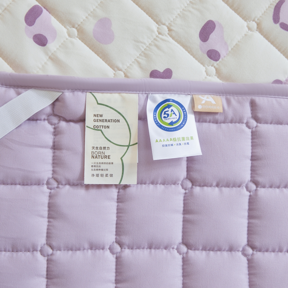 91家纺网 家纺一手货源 找家纺 魅图家纺 2025新款A类云朵棉抗菌棉花床护垫 爱心熊
