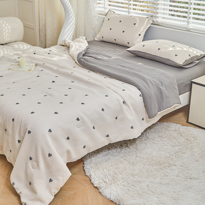 91家纺网 家纺一手货源 找家纺 （总）迪乐妮 2025新款彩竺棉夏被四件套