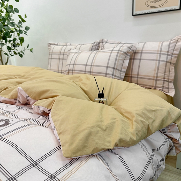 91家纺网 家纺一手货源 找家纺 橙艺 2025新款春夏铂金全棉四件套第二波 摩卡