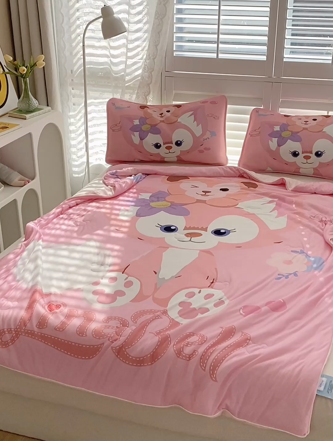 91家纺网 家纺一手货源 找家纺 ds生活馆 2026新款A类大版卡通凉感丝夏被 玲娜贝儿