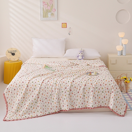 有货 2025新款小青柠凉感丝系列夏被夏凉被空调被 草莓芝芝