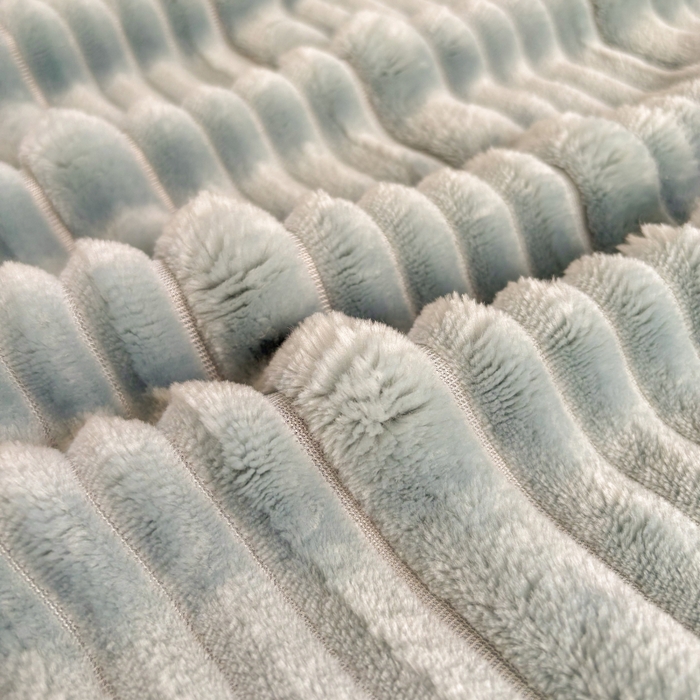 91家纺网 家纺一手货源 找家纺 潮邦创意家居2025新款云朵绒灰边舒绵云朵毯 灰边舒绵云朵毯-绿色