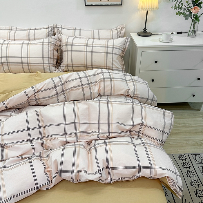 91家纺网 家纺一手货源 找家纺 橙艺 2025新款春夏铂金全棉四件套第二波 摩卡