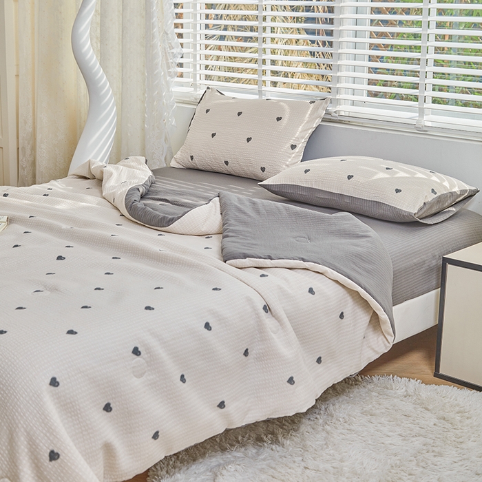 91家纺网 家纺一手货源 找家纺 迪乐妮 2025新款彩竺棉夏被四件套 莫里