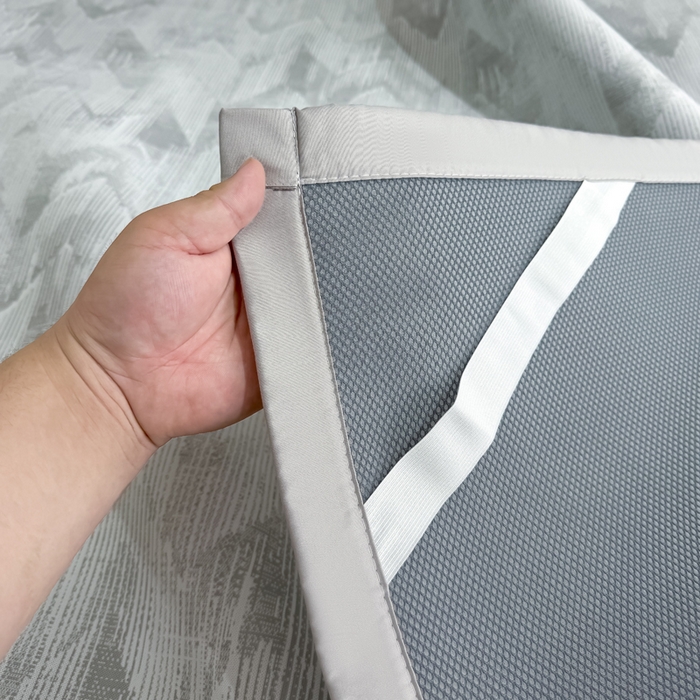 91家纺网 家纺一手货源 找家纺 小萌虎 小萌虎 2025新款PE高分子乙纶提花凉感凉席床席款床笠款 山溪-灰（床席款）