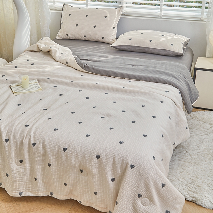 91家纺网 家纺一手货源 找家纺 迪乐妮 2025新款彩竺棉夏被四件套 莫里