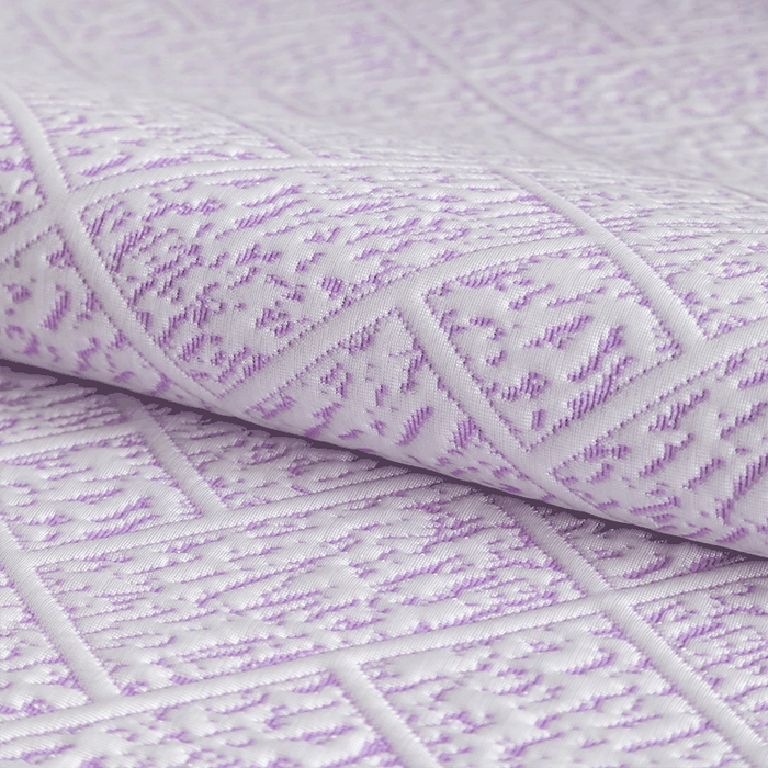 91家纺网 家纺一手货源 找家纺 鑫姿席业 2025新款A类凉感冰豆豆席 雅致床席款-冰紫