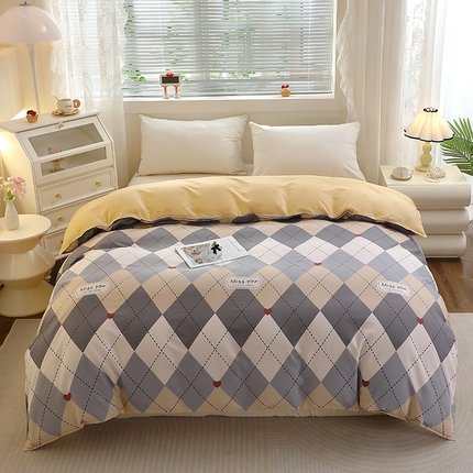 91家纺网 家纺一手货源 找家纺 牧笛缘家纺 2025新款全棉12868单被套 文景