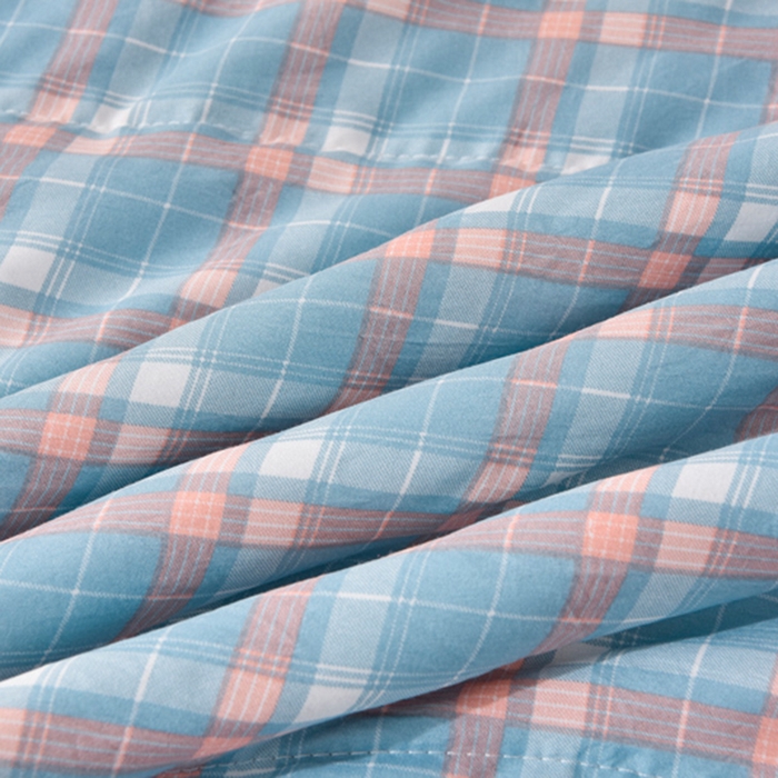 91家纺网 家纺一手货源 找家纺 玉清坊 2025新款色织水洗棉新疆棉花夏被【支持一件代发】 洛卡-蓝