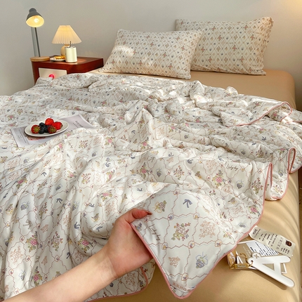简爱 2025新款A类针织棉大豆纤维夏被 塞纳花园