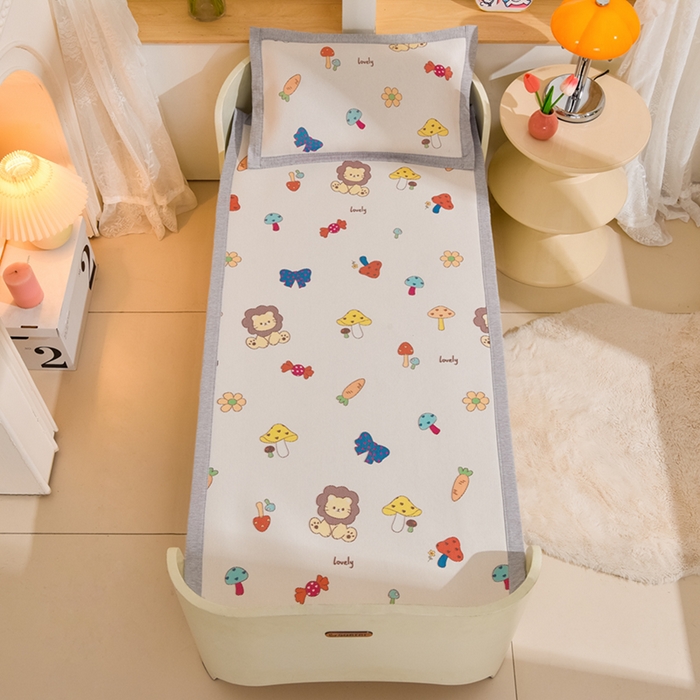 91家纺网 家纺一手货源 找家纺 宝贝优选 2025新款宝贝优选新款-7A抗菌冰藤软席 蘑菇狮子