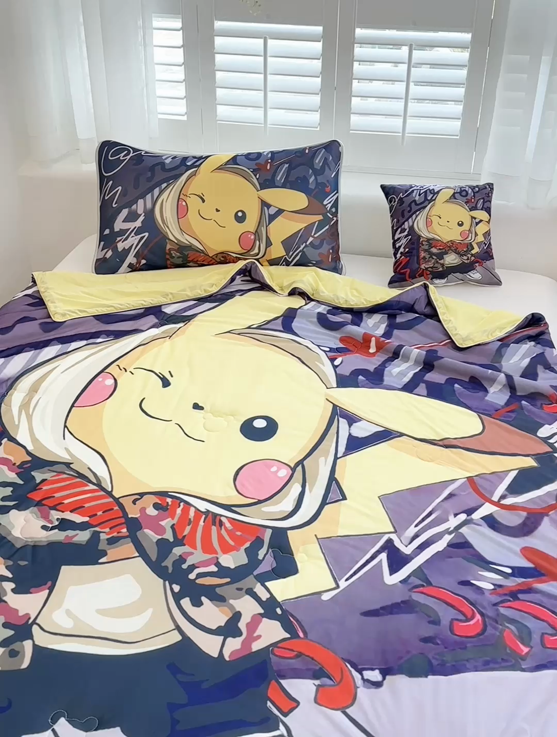 91家纺网 家纺一手货源 找家纺 ds生活馆 2025新款A类大版卡通凉感丝夏被 酷帅皮卡