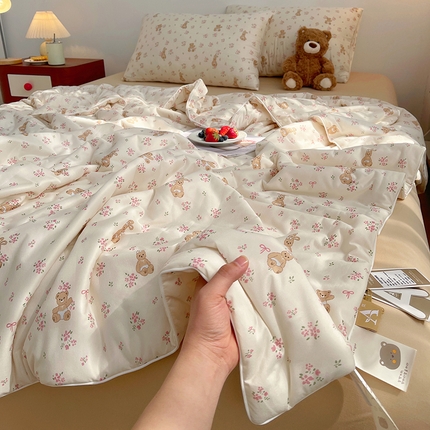 91家纺网 家纺一手货源 找家纺 （总）简爱 2025新款A类针织棉大豆纤维夏被