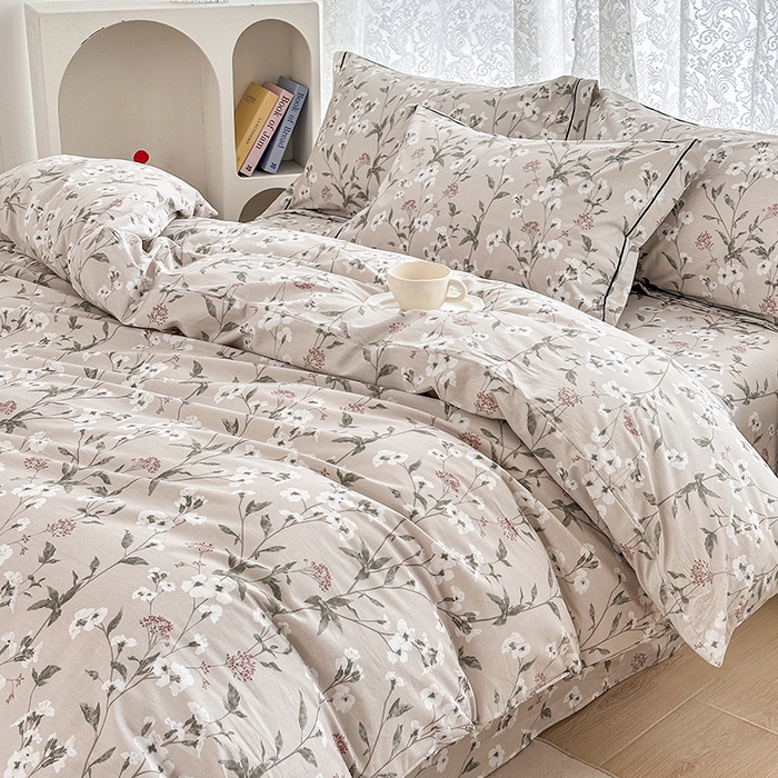 91家纺网 家纺一手货源 找家纺 锦罗绣 2025新款全棉13376印花套件单品单被套 浮春绘