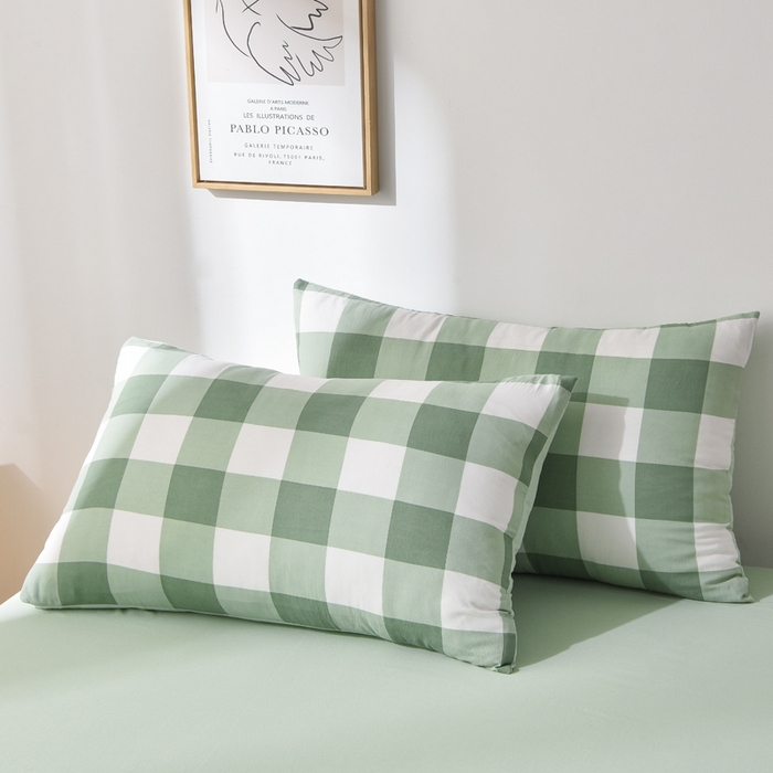 91家纺网 家纺一手货源 找家纺 玉清坊 2025新款色织水洗棉新疆棉花夏被【支持一件代发】 绿白中格