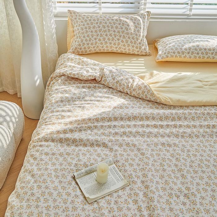 91家纺网 家纺一手货源 找家纺 迪乐妮 2025新款彩竺棉夏被四件套 月光女神