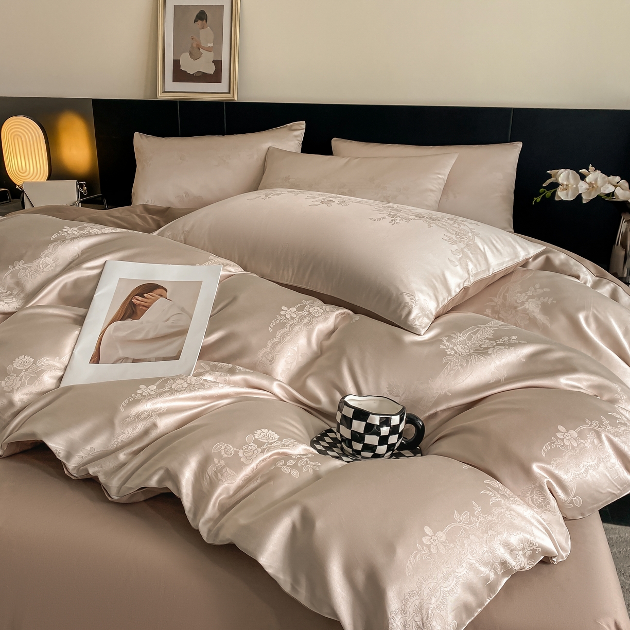 91家纺网 家纺一手货源 找家纺 （总）琪格格纺织 2025春夏新款莱赛尔天丝四件套