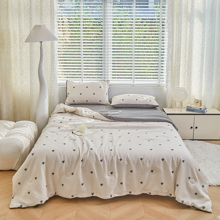 91家纺网 家纺一手货源 找家纺 （总）迪乐妮 2025新款彩竺棉夏被四件套