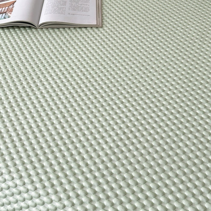 91家纺网 家纺一手货源 找家纺 爱洛家纺 2025新款凉感丝豆豆床裙席 水绿~豆豆