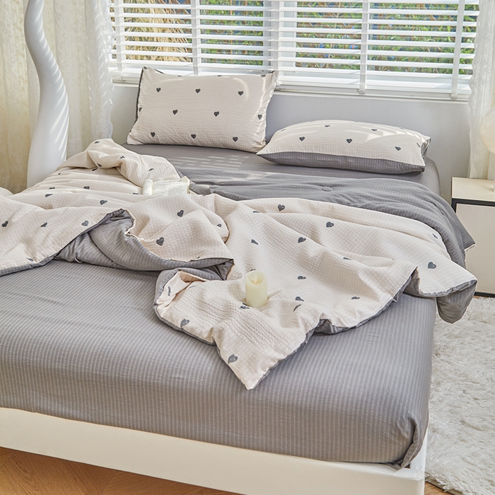 91家纺网 家纺一手货源 找家纺 （总）迪乐妮 2025新款彩竺棉夏被四件套