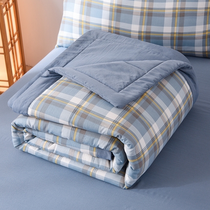 91家纺网 家纺一手货源 找家纺 （总）玉清坊 2025新款色织水洗棉新疆棉花夏被【支持一件代发】