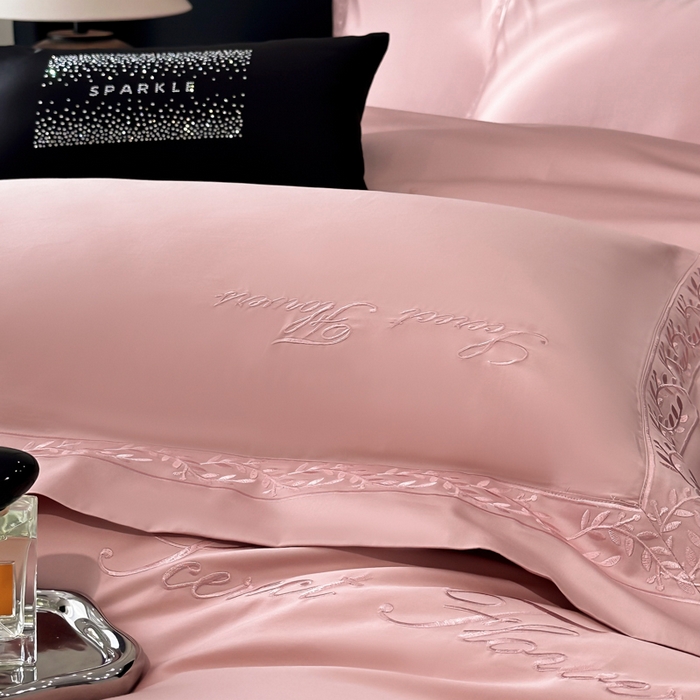 91家纺网 家纺一手货源 找家纺 安妮家居 2025新款全棉A类麦穗系列四件套 麦穗-豆沙