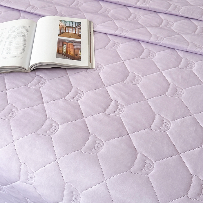 91家纺网 家纺一手货源 找家纺 爱洛家纺 2025新款A类凉感丝夏被被子被芯 紫色