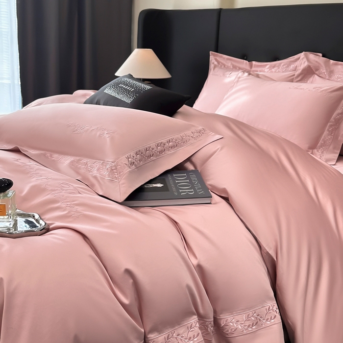 91家纺网 家纺一手货源 找家纺 安妮家居 2025新款全棉A类麦穗系列四件套 麦穗-豆沙