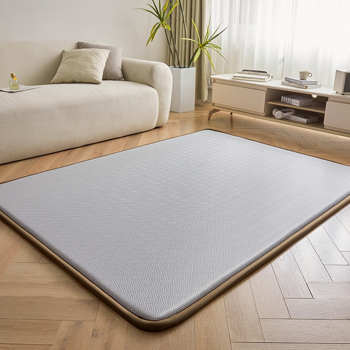 91家纺网 家纺一手货源 找家纺 迪乐妮 2025新款抑菌冰丝地垫床垫爬爬垫-大床图 抑菌冰丝垫+饼干花-灰色