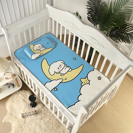 沁童儿童用品店 2025新款儿童冰豆豆凉席两件套 月亮宝宝