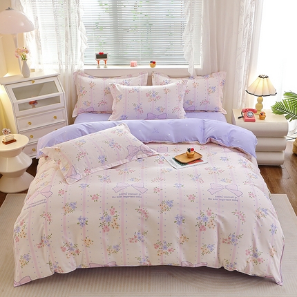 91家纺网 家纺一手货源 找家纺 牧笛缘家纺 2025新款全棉12868单被套 沁甜