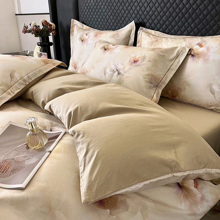 91家纺网 家纺一手货源 找家纺 金纱玉纺家纺 2025新款全棉13376数码印花四件套（礼盒包装） 256A2