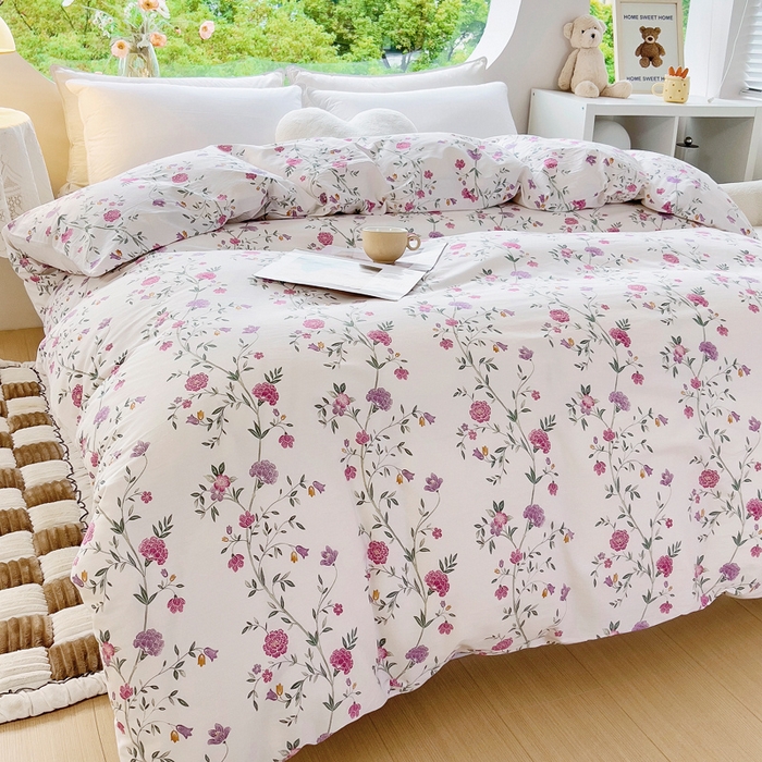 91家纺网 家纺一手货源 找家纺 锦罗绣 2025新款全棉13376印花套件单品单被套 月婉花庭