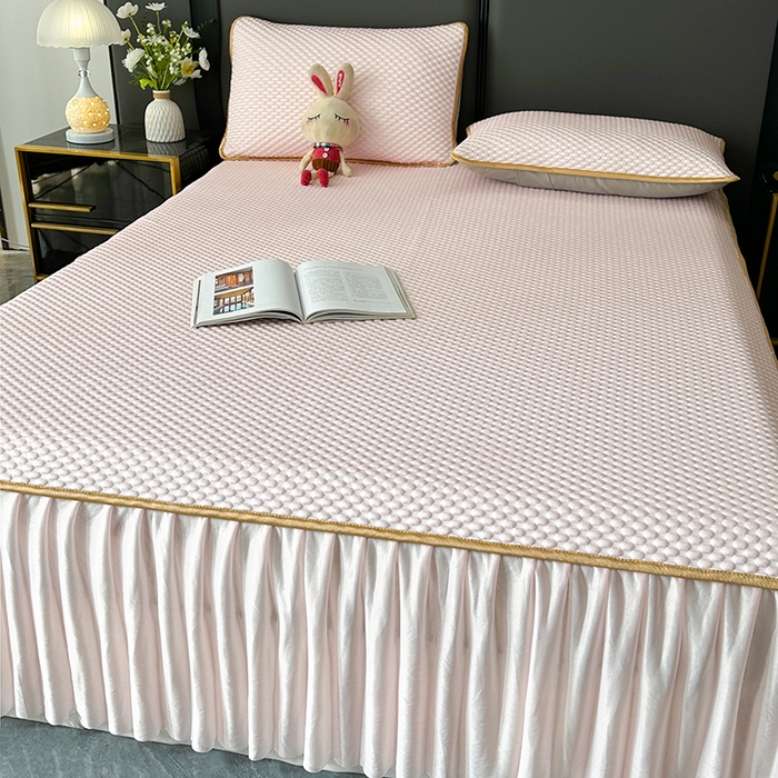 91家纺网 家纺一手货源 找家纺 （总）爱洛家纺 2025新款凉感丝豆豆床裙席