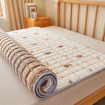 91家纺网 家纺一手货源 找家纺 （总）迪乐妮 2025新款双面可用抑菌冰丝床褥爬爬垫-大床图