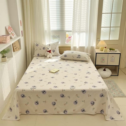 新印象 2025春夏新款三枚锻卡老粗布单床单凉席席子床单单件 新新熊猫