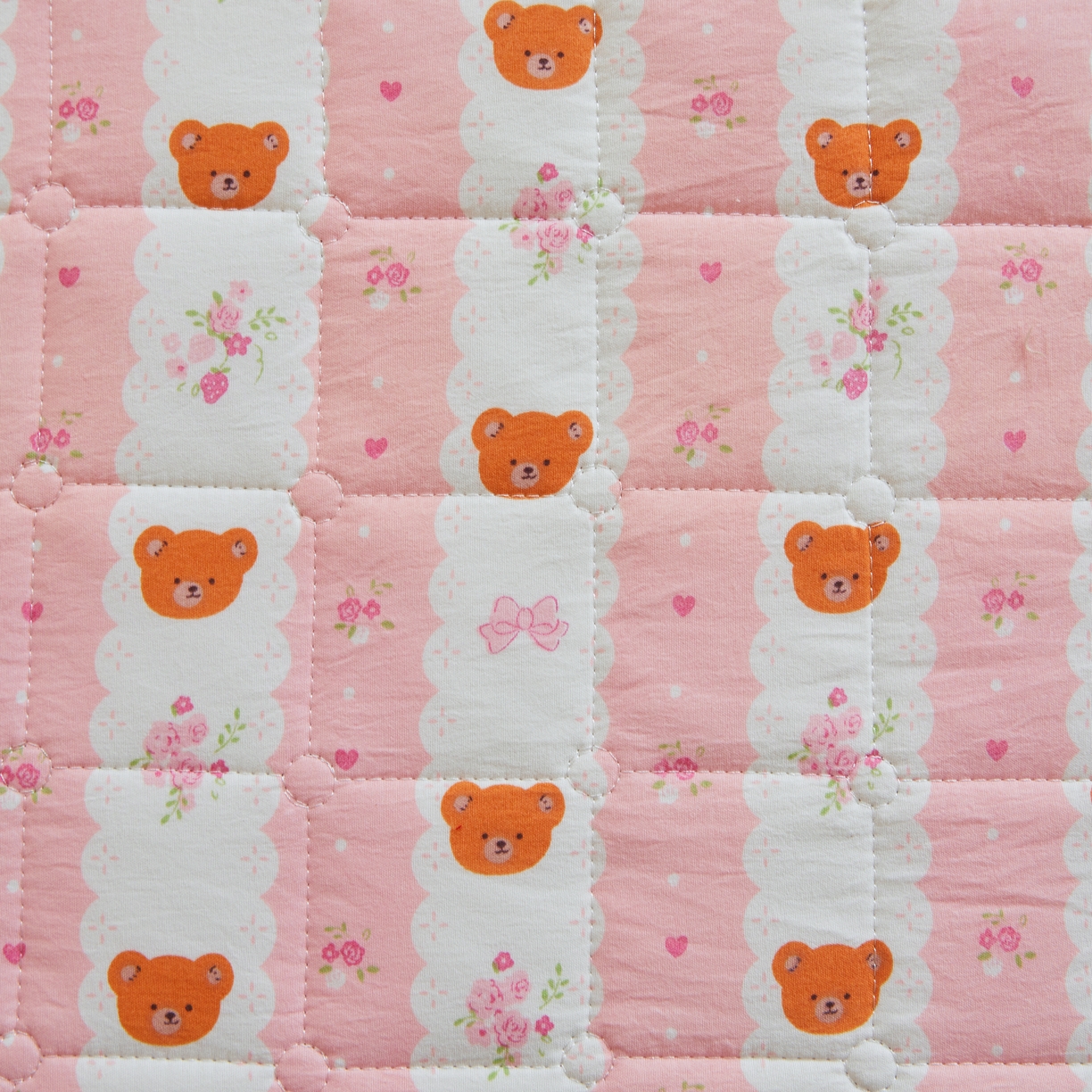 91家纺网 家纺一手货源 找家纺 魅图家纺 2025新款A类云朵棉抗菌棉花床护垫 花恋小熊