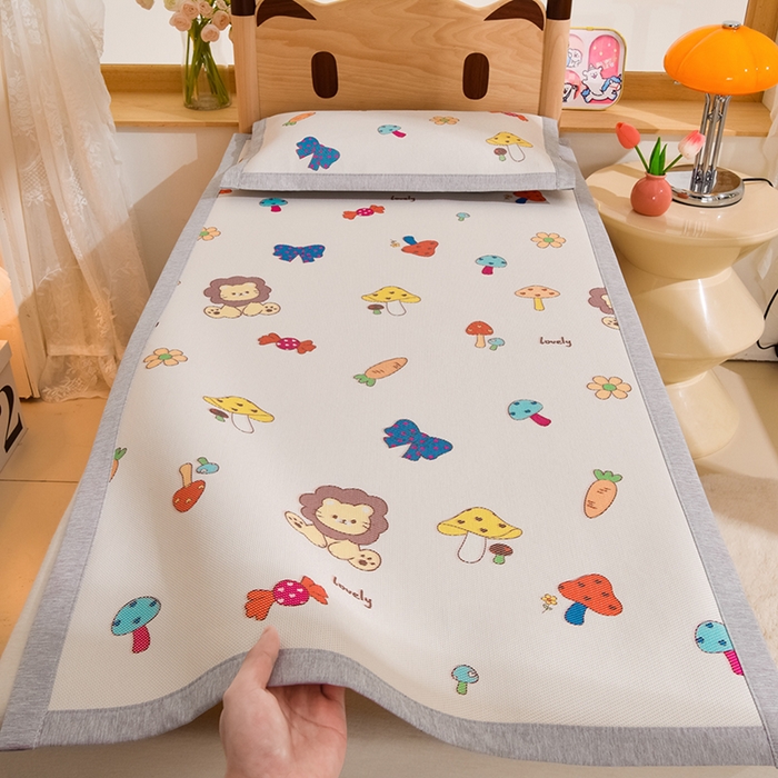 91家纺网 家纺一手货源 找家纺 宝贝优选 2025新款宝贝优选新款-7A抗菌冰藤软席 蘑菇狮子