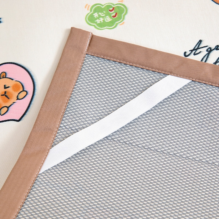 91家纺网 家纺一手货源 找家纺 宝贝优选 2025新款宝贝优选儿童7A抗菌高密绣花冰丝席 可爱巴拉