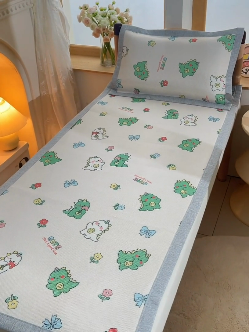 91家纺网 家纺一手货源 找家纺 宝贝优选 2025新款宝贝优选新款-7A抗菌冰藤软席 恐龙宝宝