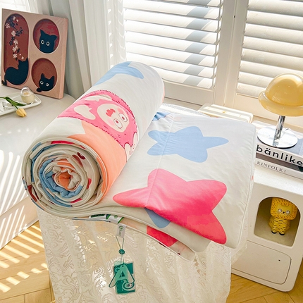 91家纺网 家纺一手货源 找家纺 （总）好梦来家纺（原锦茂家纺） 2025年新款A类数码印花纯色夏凉被凉感丝数夏被冰淇淋夏被空调被西瓜被真丝天丝