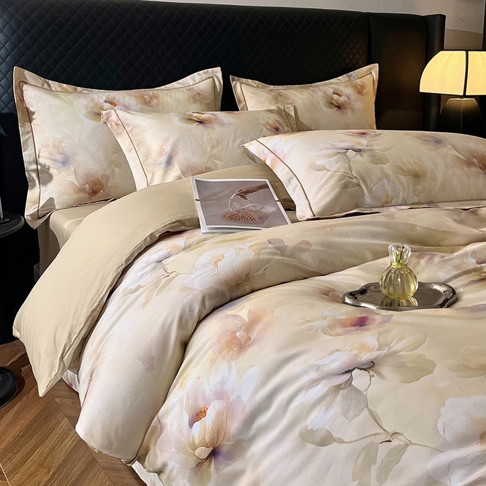 91家纺网 家纺一手货源 找家纺 金纱玉纺家纺 2025新款全棉13376数码印花四件套（礼盒包装） 256A2