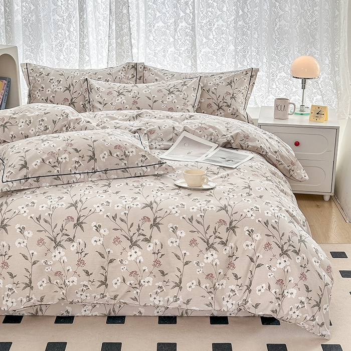 91家纺网 家纺一手货源 找家纺 锦罗绣 2025新款全棉13376印花套件单品 浮春绘