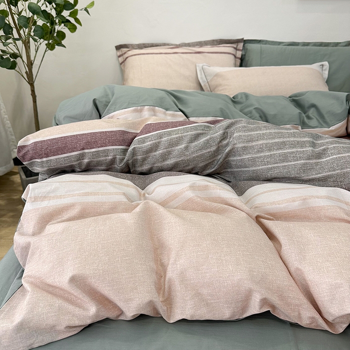 91家纺网 家纺一手货源 找家纺 橙艺 2025新款春夏铂金全棉四件套第二波 凝翠