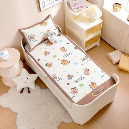 91家纺网 家纺一手货源 找家纺 （总）宝贝优选 2025新款宝贝优选儿童7A抗菌高密绣花冰丝席